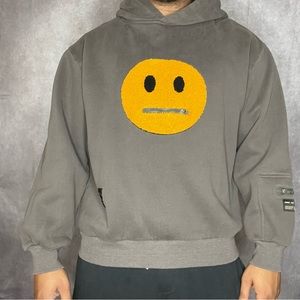 Grey Mmuseum patched hoodie XL